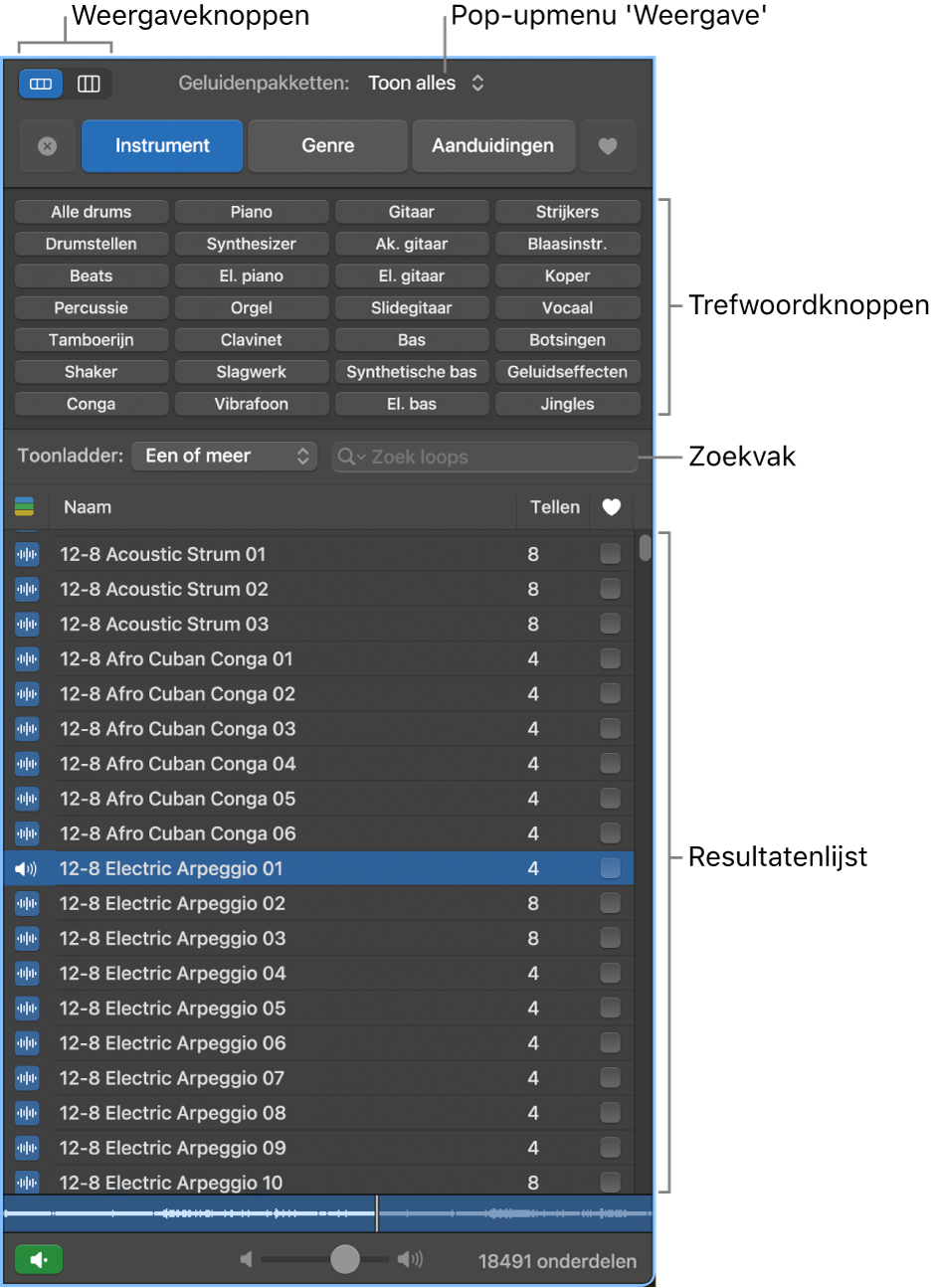 De loopbrowser.