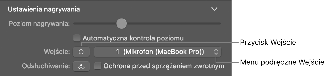 Przycisk Wejście oraz menu podręczne w inspektorze narzędzi Smart Controls.