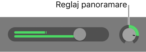 Antet Pistă afișând butonul rotativ Panoramare.