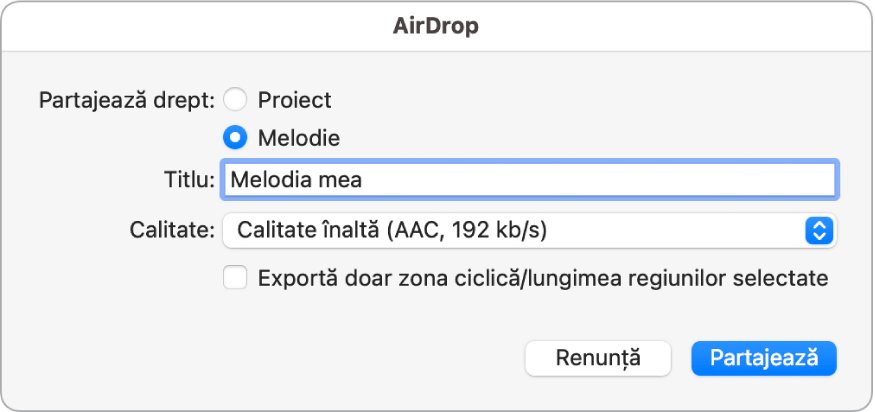 Dialog AirDrop.
