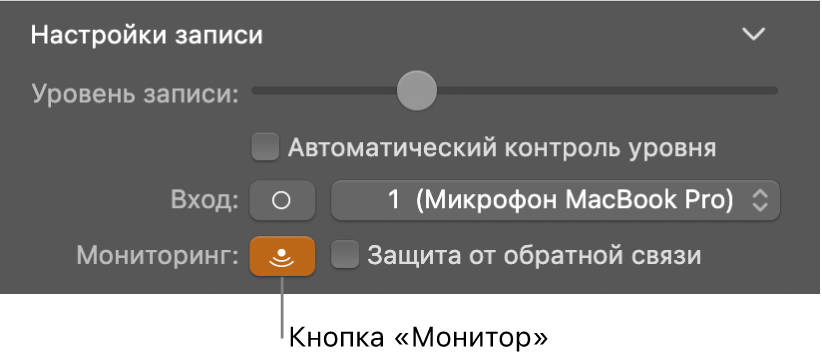 Кнопка «Мониторинг» в инспекторе пульта Smart Controls.