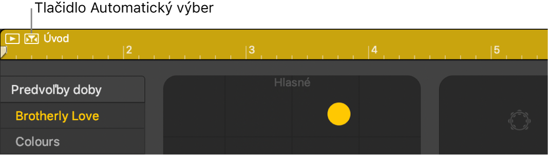 Tlačidlo Automatický výber bubeníka.