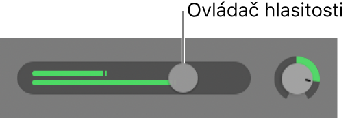 Hlavička stopy znázorňujúca posuvník Hlasitosť.