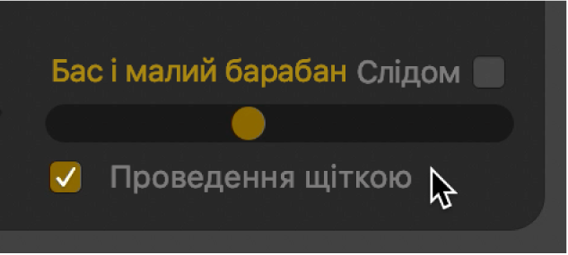 Параметр «Проведення щіткою».