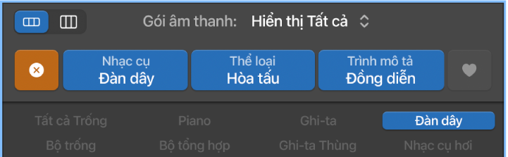 Nút Đặt lại trong Trình duyệt vòng lặp.