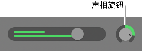 显示“声相”旋钮的轨道头。