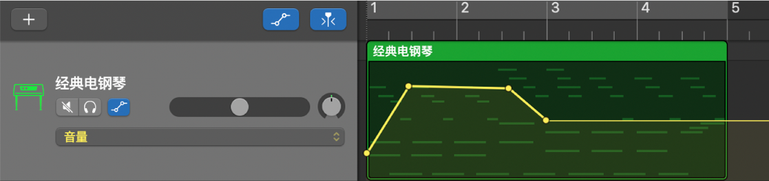 在轨道区域中显示自动化已打开。