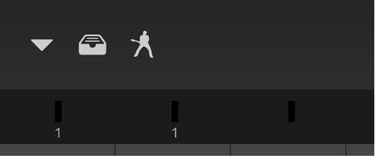 Figure. Level meter strip under the control bar.