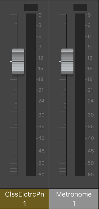 Afbeelding. Volumefaders.