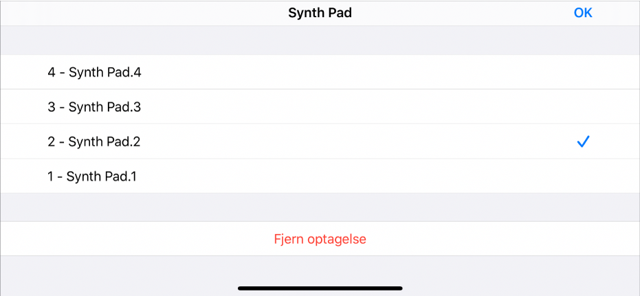 Figur. Sådan vælger du en optagelse.