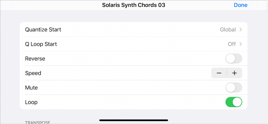 Cell Playback menu.