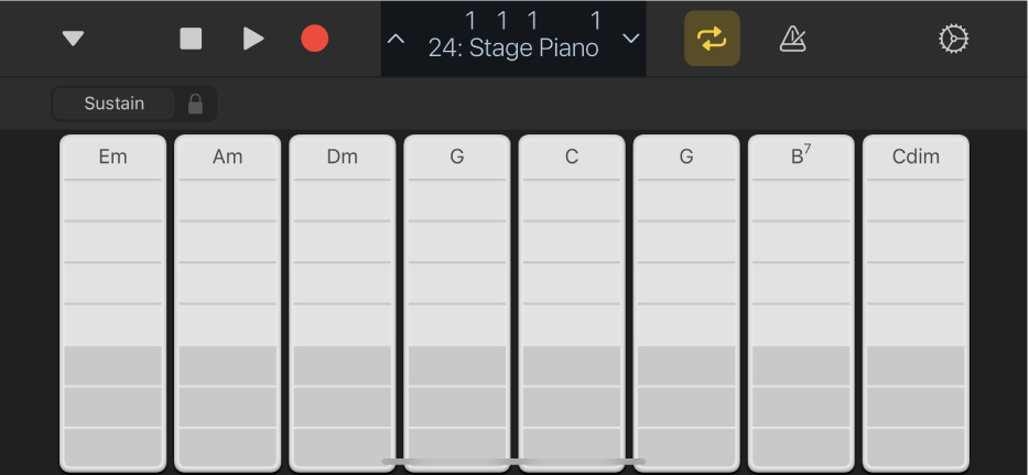 Figure. Keyboard Chord Strips.