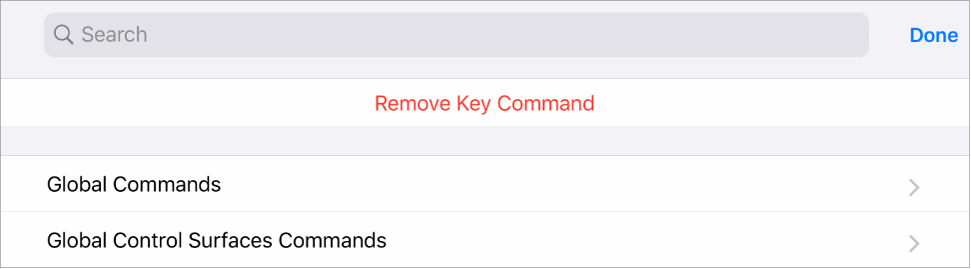 Figure. Key Commands sheet.