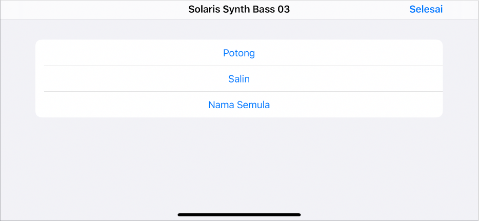 Menu Edit Sel.