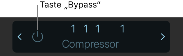 Abbildung. Taste „Bypass“ in der Steuerungsleiste.