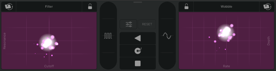 Controlos de Remix FX.