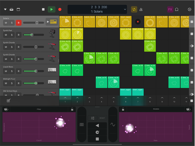 Воспроизведение проекта в Logic Remote.