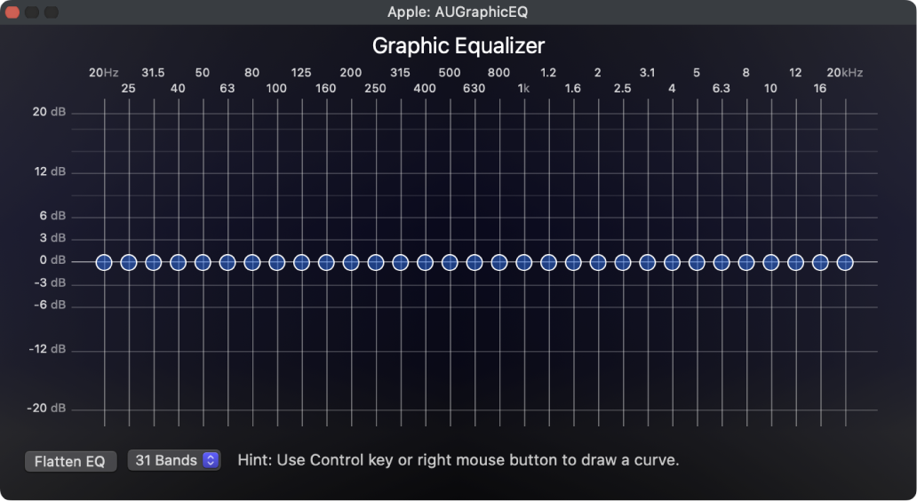 Grafikequalizer-Fenster