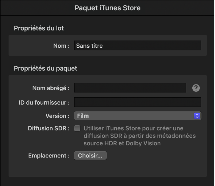 Inspecteur de paquet iTunes Store