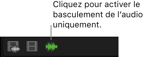 Bouton de passage en mode audio uniquement en surbrillance dans le visualiseur d’angle