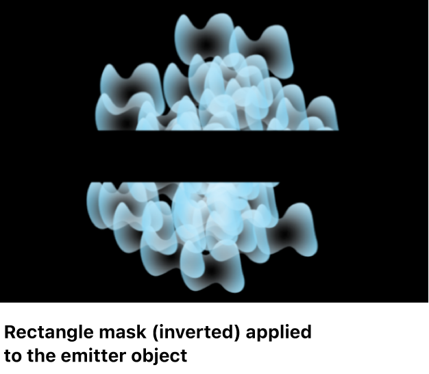 Canvas mit einer auf die Emitterebene angewendeten Maske