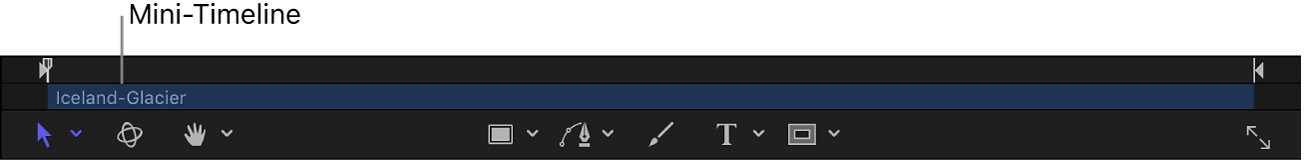 Mini-Timeline above the canvas toolbar