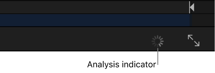 Indicador de análisis en la barra de herramientas del lienzo