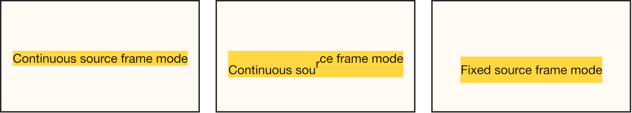 Canevas affichant l’effet du paramètre Réparé sur l’animation Lier