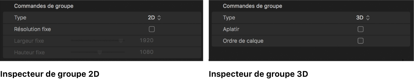 Comparaison d’un inspecteur de groupe 2D et d’un inspecteur de groupe 3D