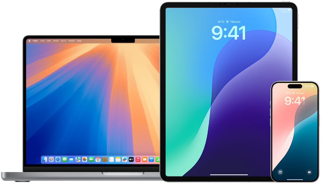 Un MacBook Pro, un iPad i un iPhone