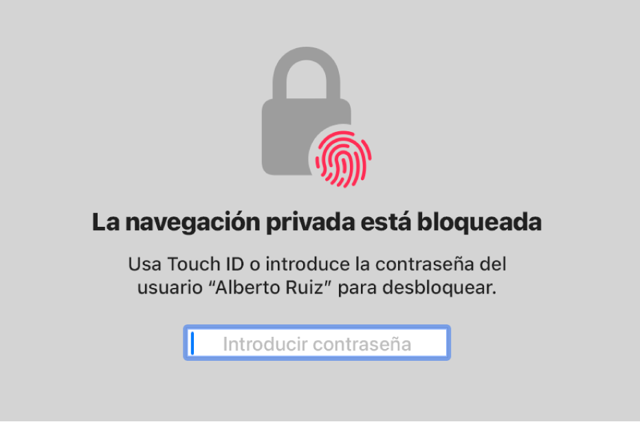 Una ventana de navegación privada que muestra que está bloqueada.