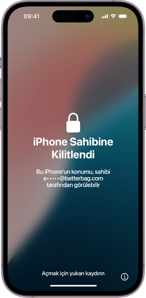 Sahibi tarafından kilitlenmiş bir iPhone’daki Etkinleştirme Kilidi.