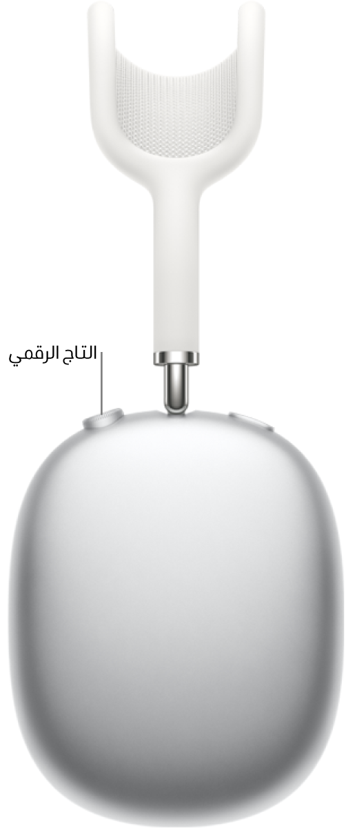 موضع التاج الرقمي على سماعة الرأس اليمنى في AirPods Max.