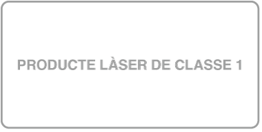 Etiqueta de producte làser de classe 1.