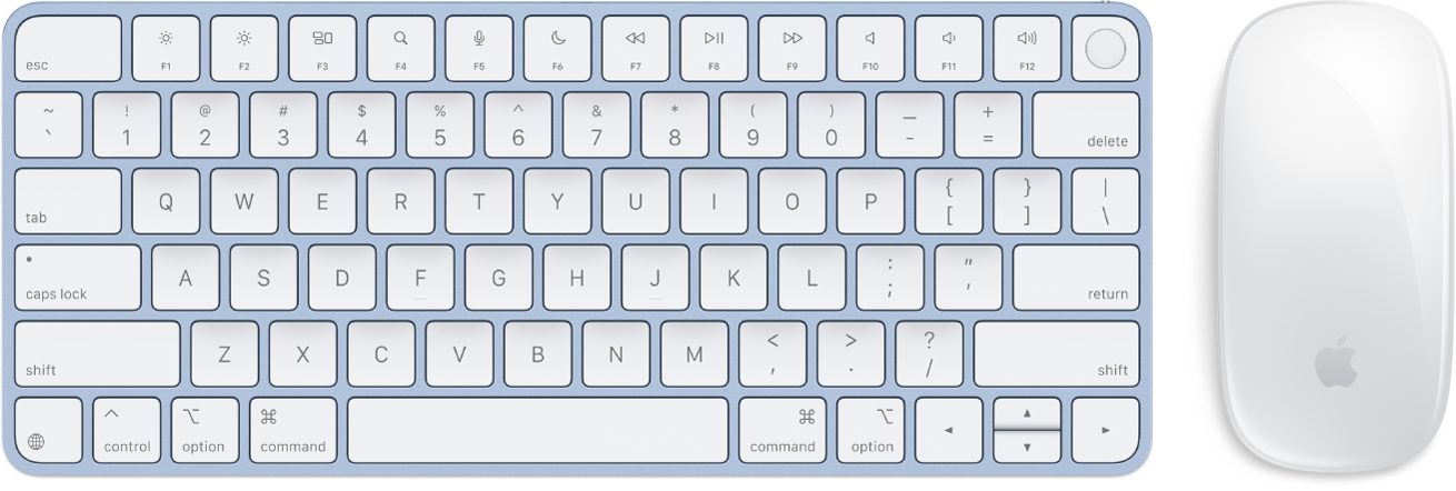 Клавіатура Magic Keyboard з Touch ID і миша Magic Mouse.