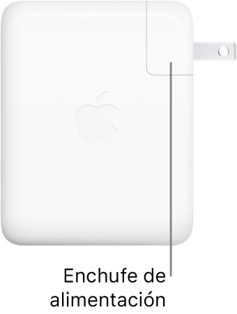 El adaptador de corriente USB-C de 140 W.