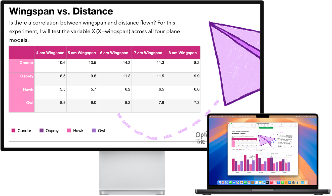 Le zoom est actif sur l’écran du bureau tandis que la taille de l’écran reste fixe sur le MacBook Pro.