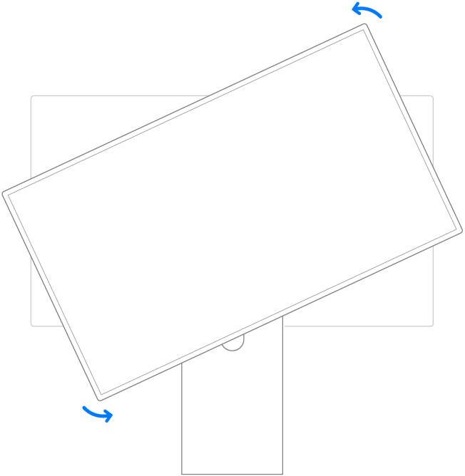 The display rotating counterclockwise.
