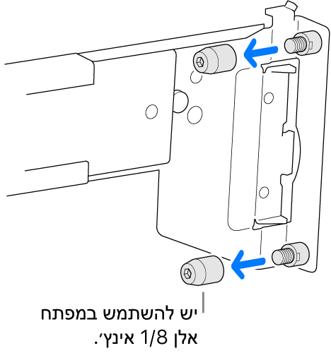 מערכת מסילות המתאימה למערכת מידוף עם חורים עגולים.