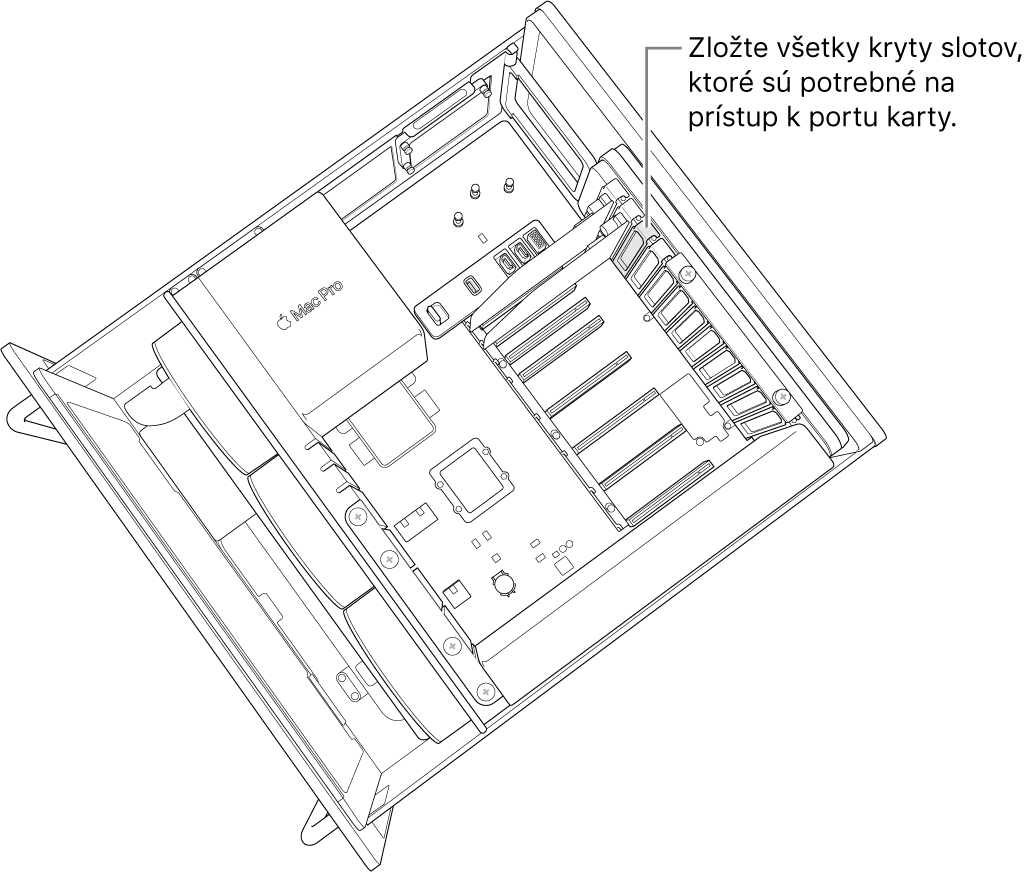 Odstránenie krytov slotov.