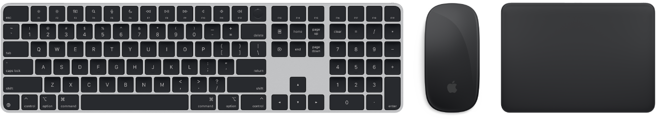 Клавіатура Magic Keyboard, миша Magic Mouse і трекпед Magic Trackpad.