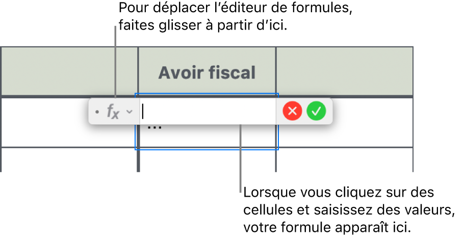 Éditeur de formules.