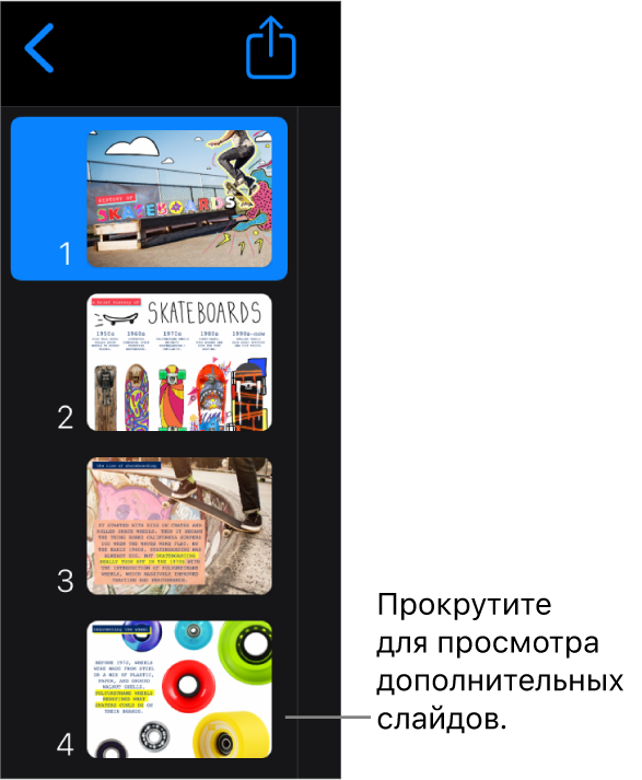 Навигатор слайдов.