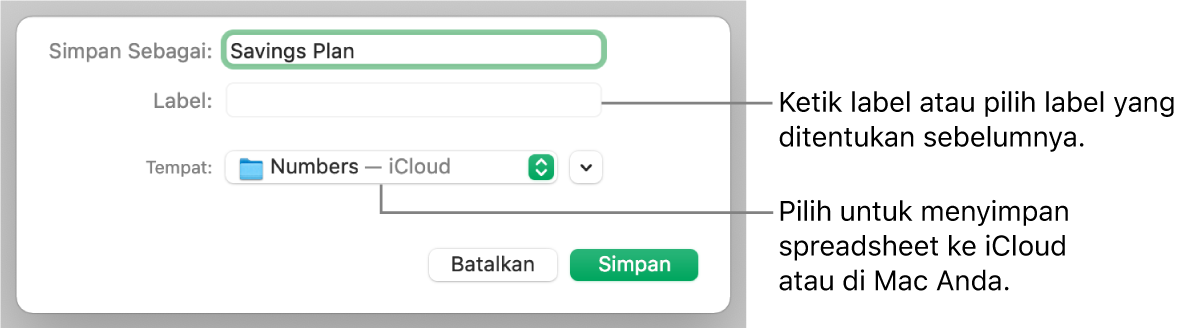 Dialog Simpan Sebagai.
