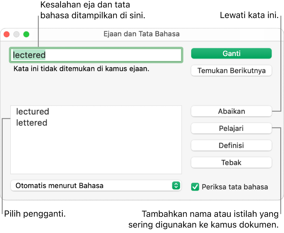 Jendela Ejaan dan Tata Bahasa.