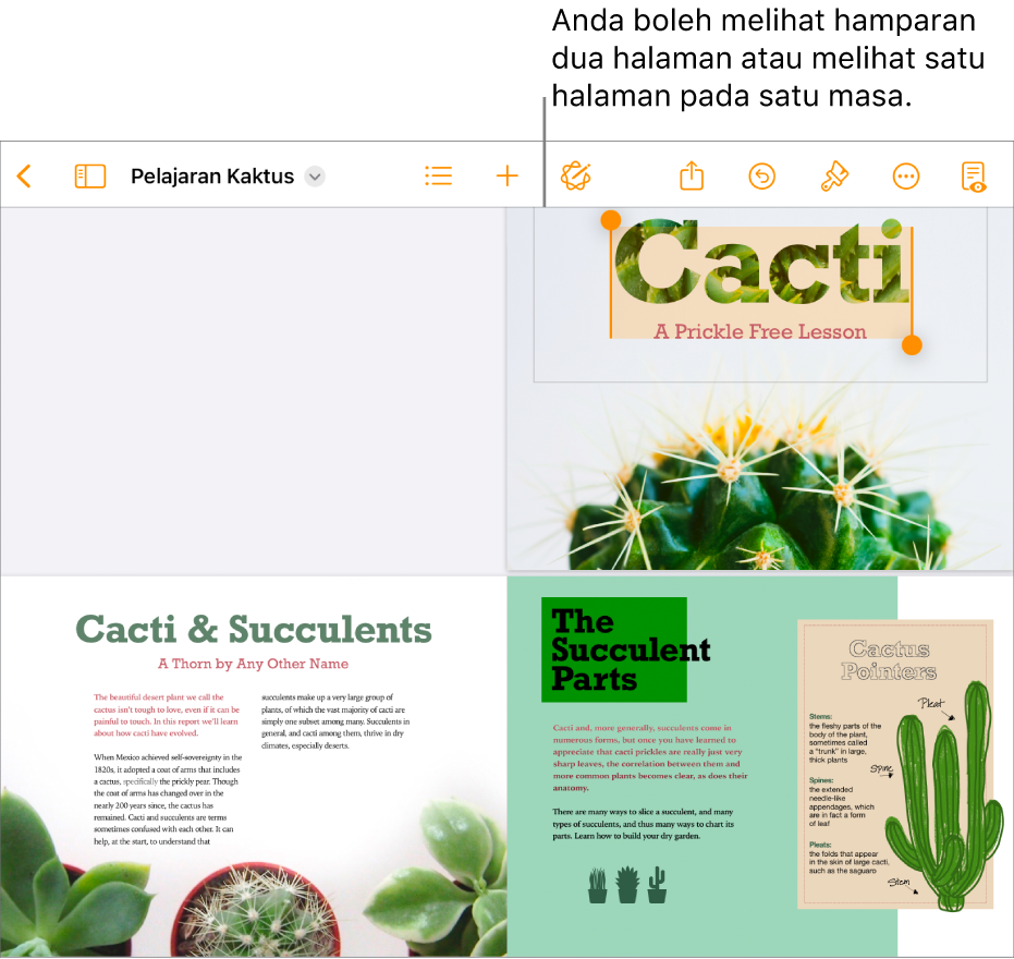 Dokumen dengan halaman yang dilihat sebagai hamparan dua halaman.
