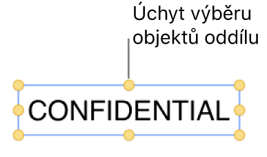 Objekt s úchyty výběru