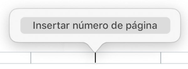 Botón Insertar número de página debajo del encabezado.