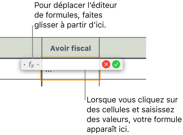 Éditeur de formules.