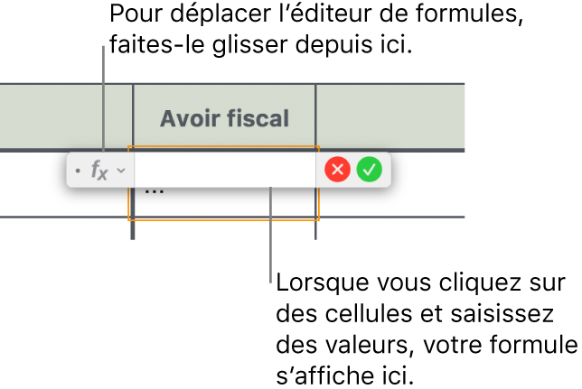 L’éditeur de formules.